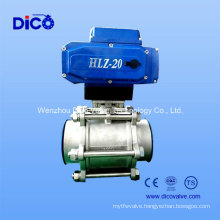 Stainless Steel 3 Pieces Butt Weld Ball Valve with Electric Actuator (Q961F)